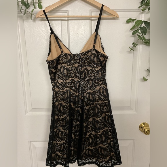 As U Wish Black and Gold Lace Mini Dress - Picture 4 of 8